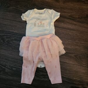 Carter's Baby Outfit with Pink Tulle Skirt